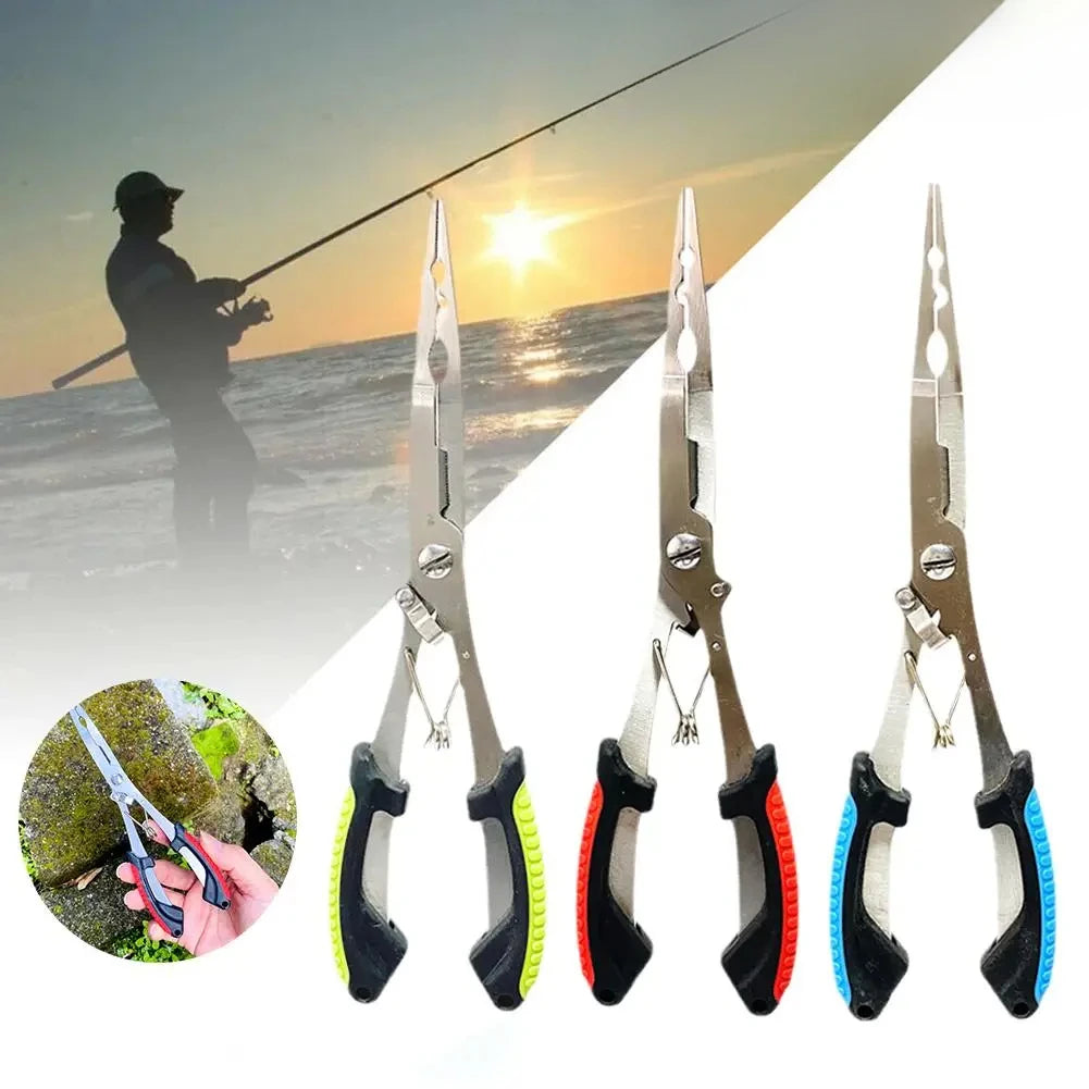 1Pc 21.5Cm Stainless Steel Fishing Pliers Multifunctional Fishing Scissors Fishing Accessories Fishing Pliers Gripper