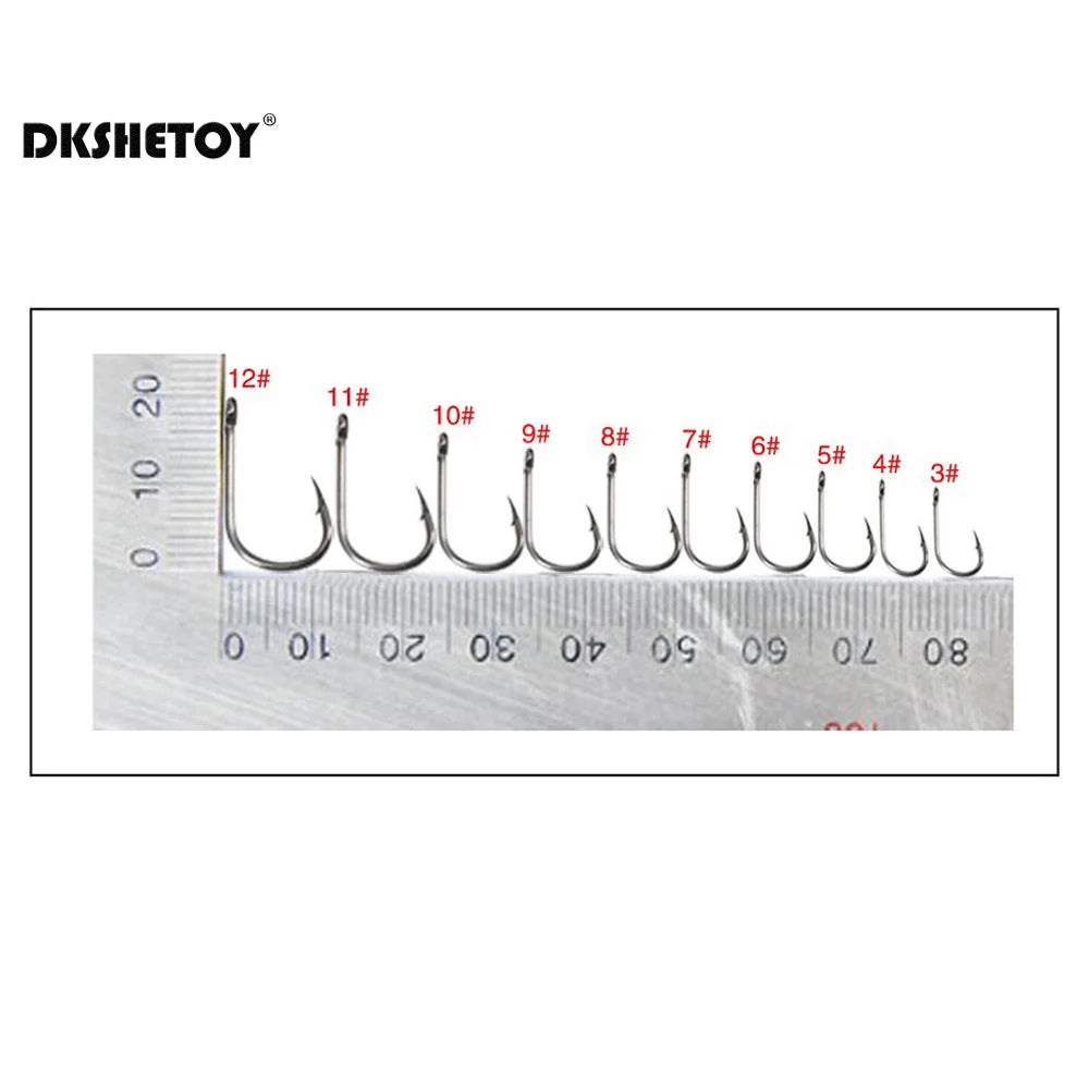 100-1000Pcs Fish Hooks with Barbed Fishhook for Bait with Plastic Box Kit for Saltwater Freshwater Fishing Tools