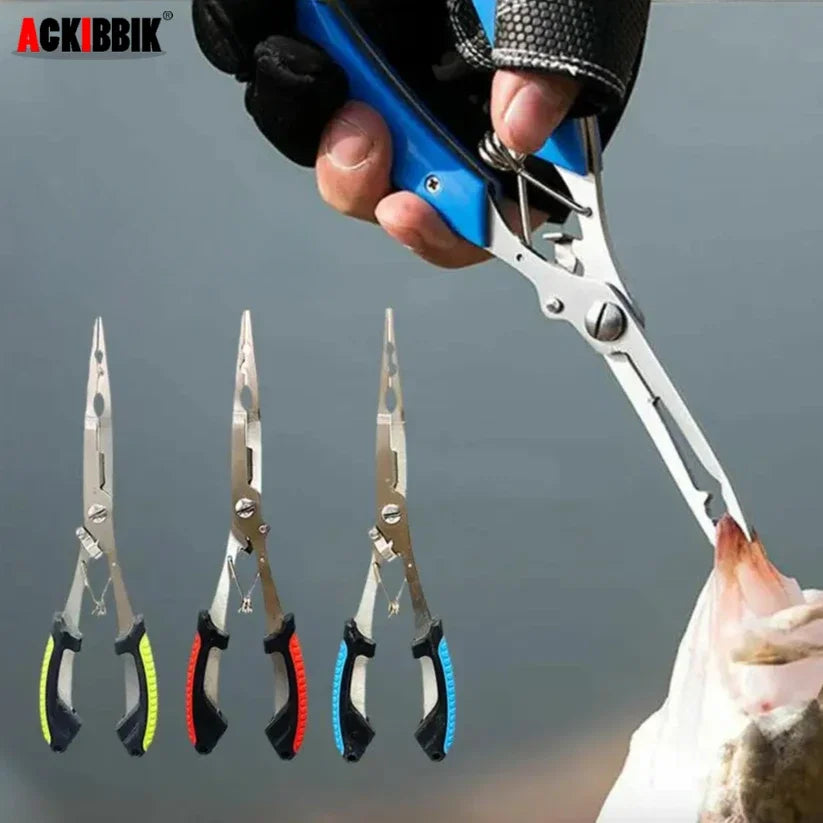 1Pc 21.5Cm Stainless Steel Fishing Pliers Multifunctional Fishing Scissors Fishing Accessories Fishing Pliers Gripper