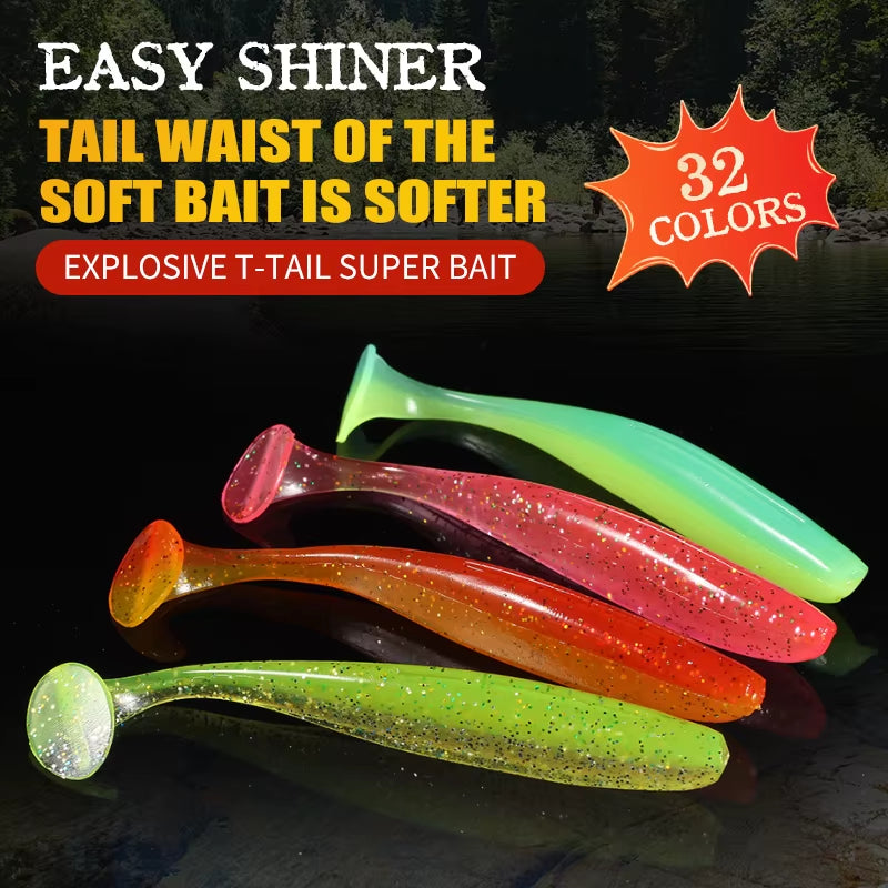 2021  Shiner 50Mm 75Mm 100Mm Fishing Lures Soft Artificial Bait Easy for Hooking up Big Pike