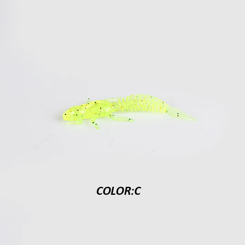 2023New Reach Soft Lures Soft Plastic Lures Larva 6Cm/5Cm Freshwater Swimbaits Silicone Soft Bait Worm for Fishing