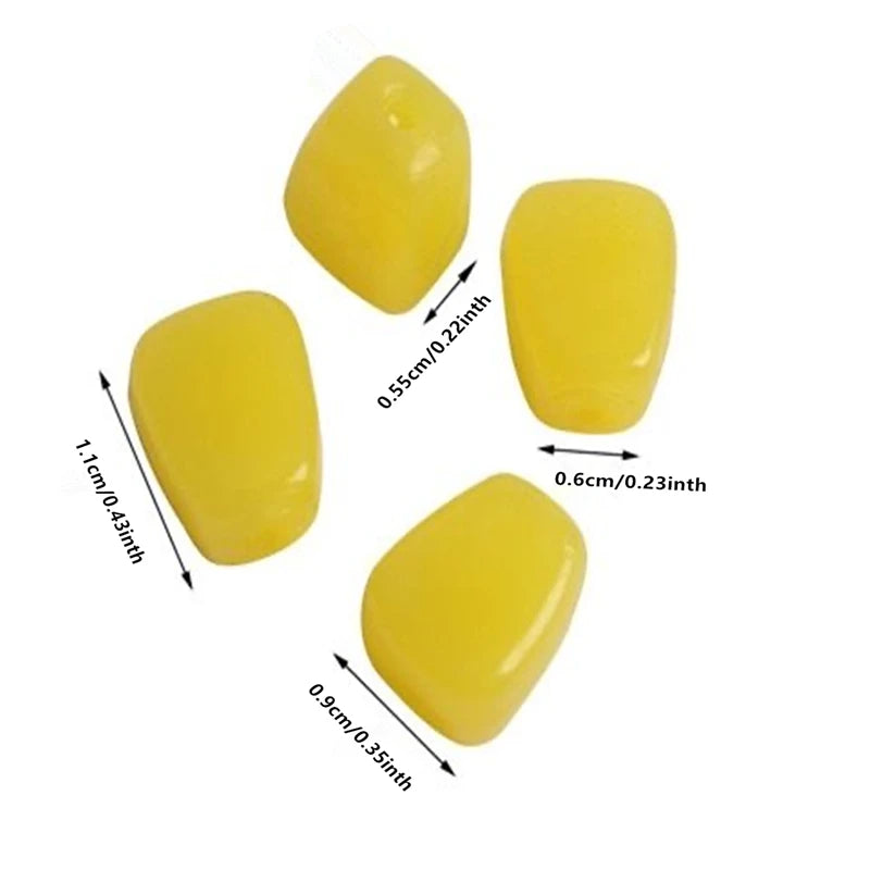 100Pcs Silicone Smell Corn Soft Bait Water Corn Carp Fishing Lures with the Cream Smell of Artificial Rubber Baits