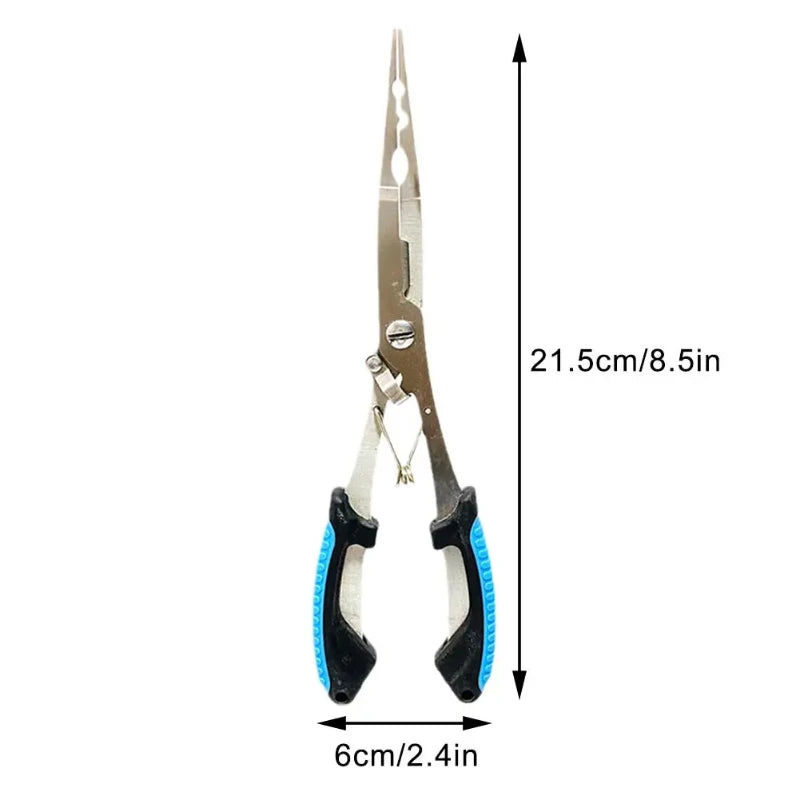 1Pc 21.5Cm Stainless Steel Fishing Pliers Multifunctional Fishing Scissors Fishing Accessories Fishing Pliers Gripper