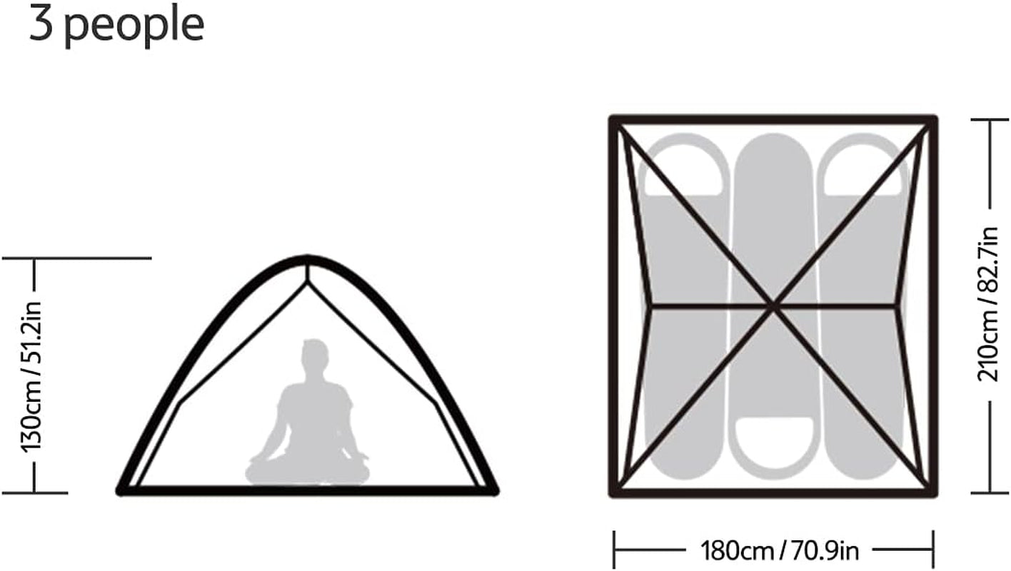 3-4 Person Pop up Tent, Easy Setup Instant Tent, Pop up Tent for Camping, Hiking