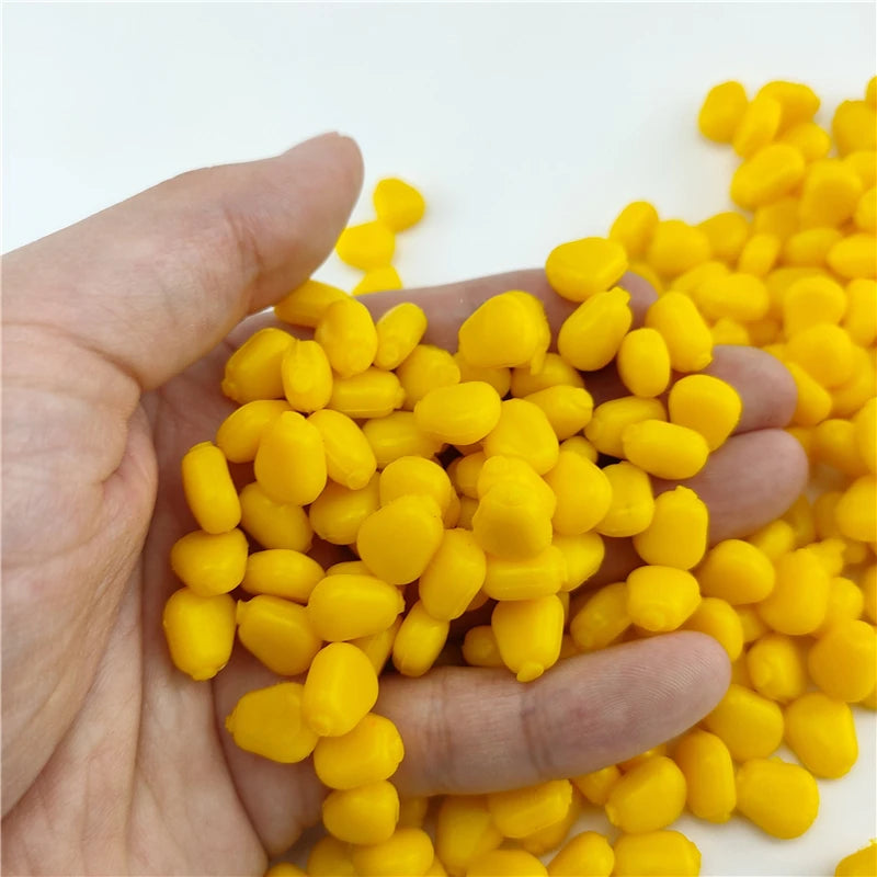 100Pcs Silicone Smell Corn Soft Bait Water Corn Carp Fishing Lures with the Cream Smell of Artificial Rubber Baits