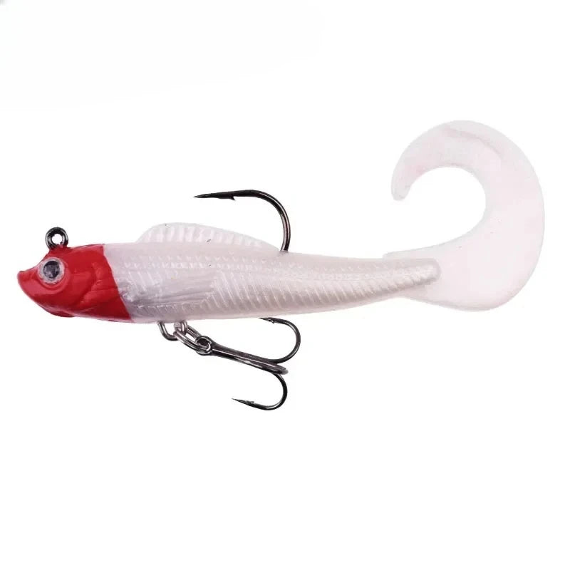 6Pcs Swim Tail Fishing Bait Jig Wobblers Soft Baits Artificial Silicone Bait Sea Bass Carp Spoon Fishing Bait