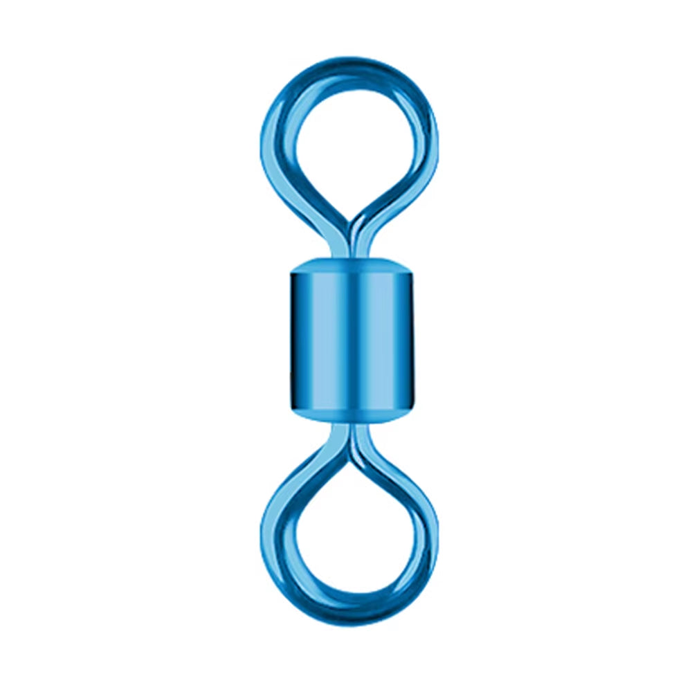 100Pcs Fishing Colorful Fishing Connector American Swivel Ring 8 Fishing Gear Professional Fishing Accessories Tackle