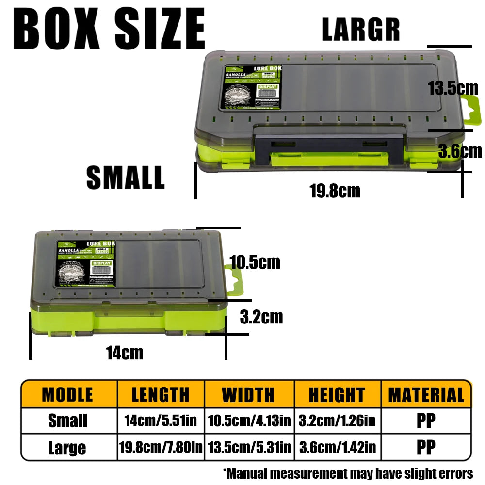 Double-Sided Compact Tackle Box - Streamline Fishing with Durable, Versatile Organizer for Lures, Hooks, Baits