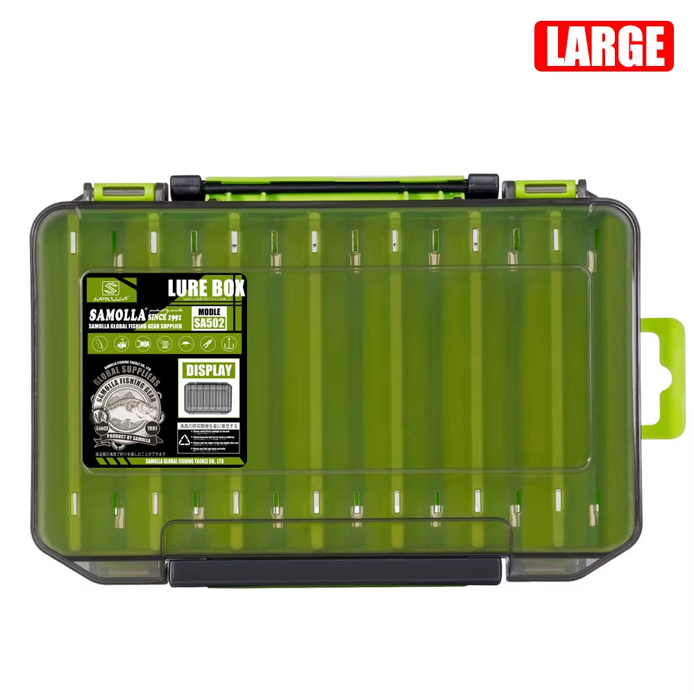Double-Sided Compact Tackle Box - Streamline Fishing with Durable, Versatile Organizer for Lures, Hooks, Baits