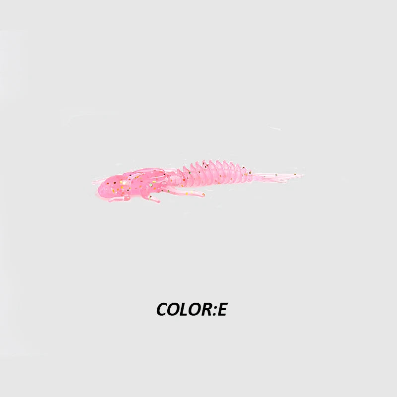 2023New Reach Soft Lures Soft Plastic Lures Larva 6Cm/5Cm Freshwater Swimbaits Silicone Soft Bait Worm for Fishing