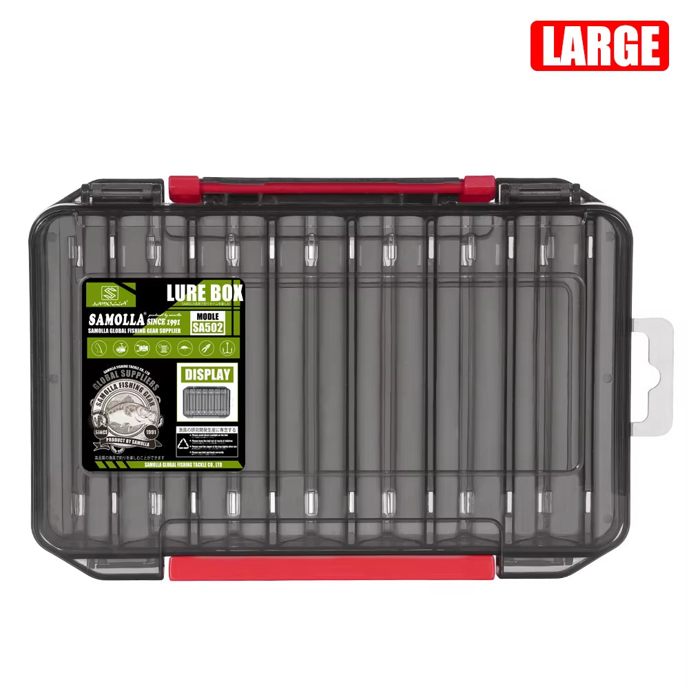Double-Sided Compact Tackle Box - Streamline Fishing with Durable, Versatile Organizer for Lures, Hooks, Baits