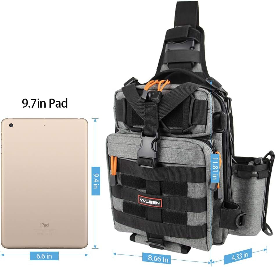 Fishing Tackle Backpack Storage Bag，Water-Resistant Fishing Backpack with Rod Holder，Fishing Gear Bag Gift for Men