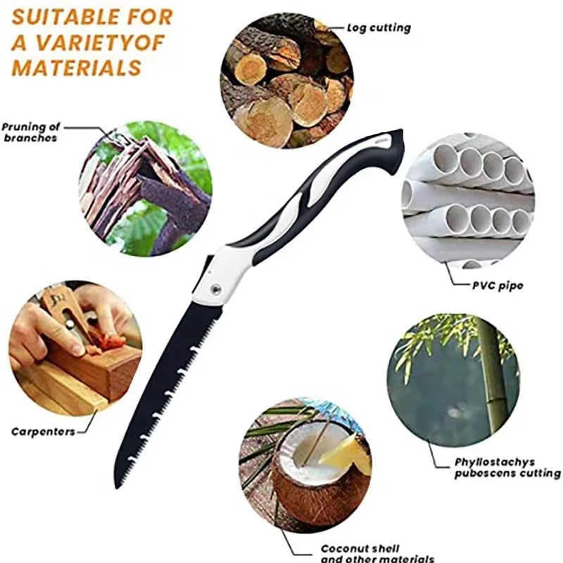 1Pc Folding Hand Saw Outdoor Logging Saw Woodworking Folding Portable Saw Garden Camping Pruning