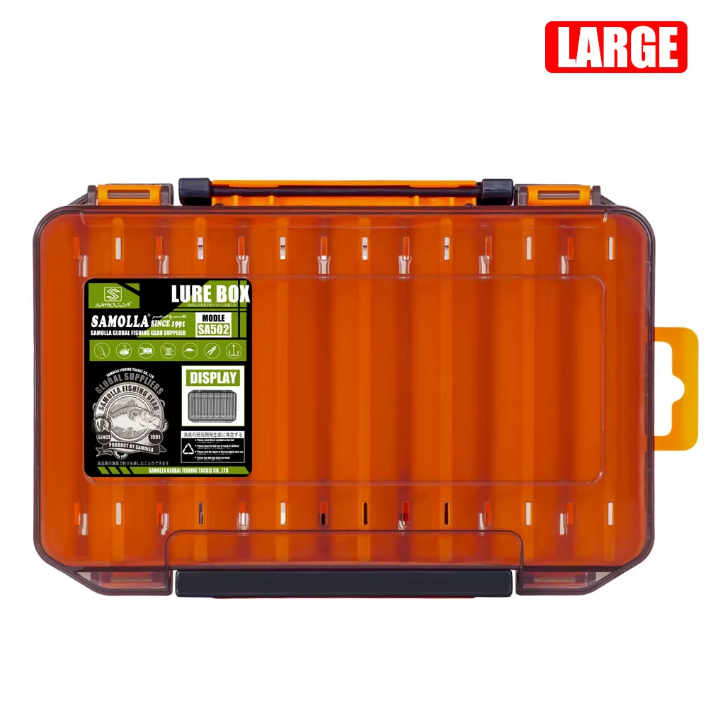 Double-Sided Compact Tackle Box - Streamline Fishing with Durable, Versatile Organizer for Lures, Hooks, Baits