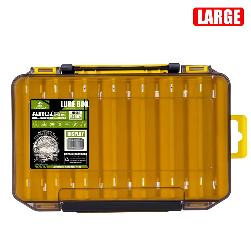 Double-Sided Compact Tackle Box - Streamline Fishing with Durable, Versatile Organizer for Lures, Hooks, Baits