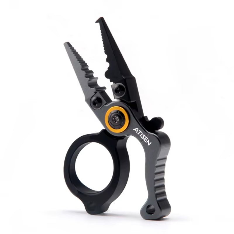 Booms Fishing X1 Aluminum Fishing Pliers Saltwater, Surf Fishing Tackle Kit, Fishing Multitool Hook Remover Braided Fishing Line